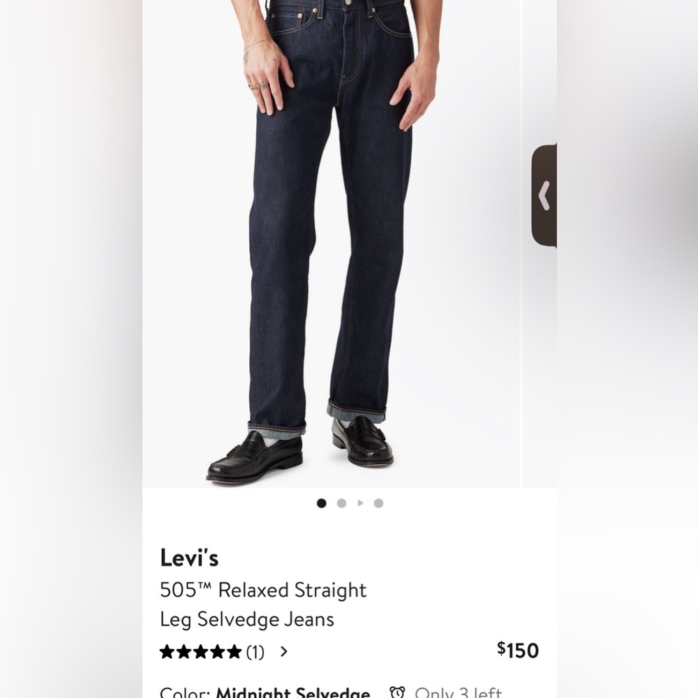 Levi's Men's Dark Blue Straight Jeans